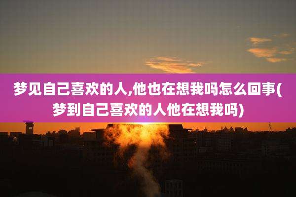 梦见自己喜欢的人,他也在想我吗怎么回事(梦到自己喜欢的人他在想我吗)