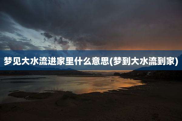 梦见大水流进家里什么意思(梦到大水流到家)
