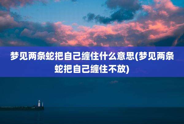 梦见两条蛇把自己缠住什么意思(梦见两条蛇把自己缠住不放)