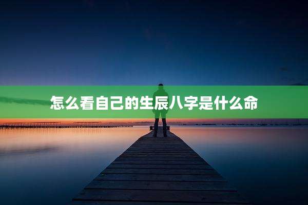 怎么看自己的生辰八字是什么命