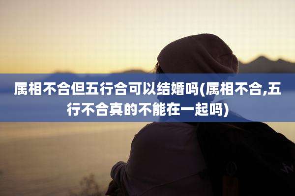 属相不合但五行合可以结婚吗(属相不合,五行不合真的不能在一起吗)
