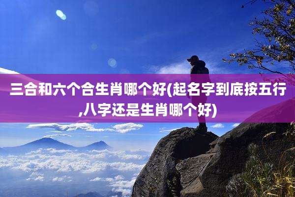 三合和六个合生肖哪个好(起名字到底按五行,八字还是生肖哪个好)