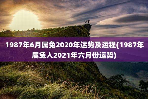 1987年6月属兔2020年运势及运程(1987年属兔人2021年六月份运势)
