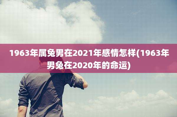 1963年属兔男在2021年感情怎样(1963年男兔在2020年的命运)
