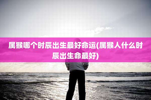 属猴哪个时辰出生最好命运(属猴人什么时辰出生命最好)