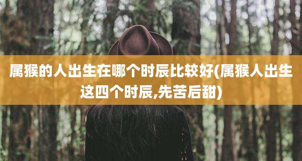 属猴的人出生在哪个时辰比较好(属猴人出生这四个时辰,先苦后甜)