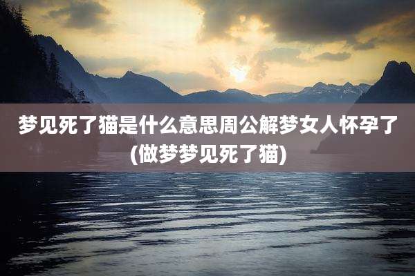 梦见死了猫是什么意思周公解梦女人怀孕了(做梦梦见死了猫)