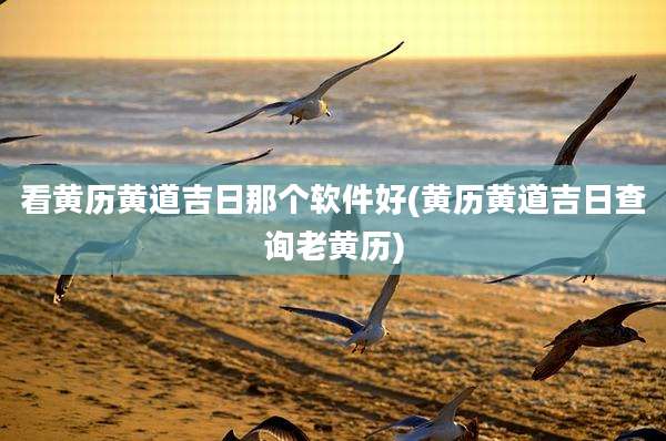 看黄历黄道吉日那个软件好(黄历黄道吉日查询老黄历)