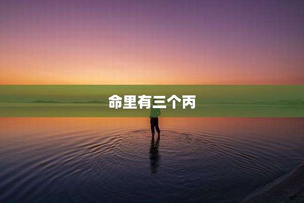 命里有三个丙