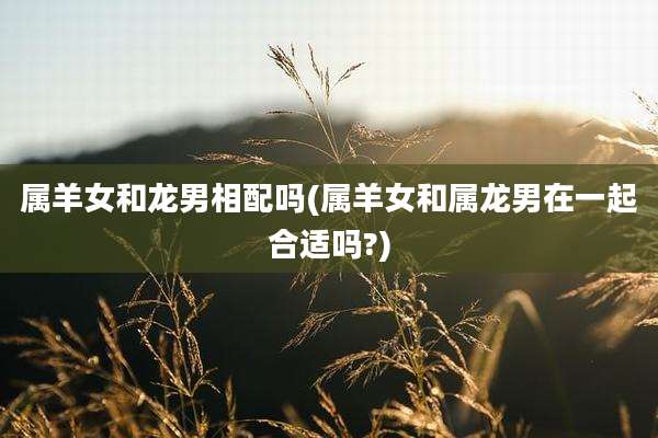 属羊女和龙男相配吗(属羊女和属龙男在一起合适吗?)