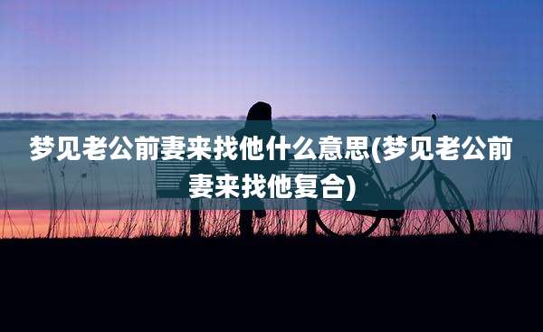 梦见老公前妻来找他什么意思(梦见老公前妻来找他复合)