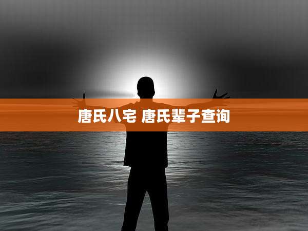 唐氏八宅 唐氏辈子查询