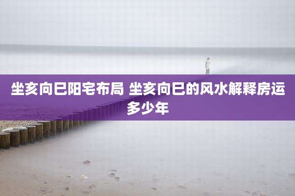 坐亥向巳阳宅布局 坐亥向巳的风水解释房运多少年
