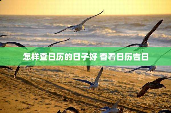 怎样查日历的日子好 杳看日历吉日