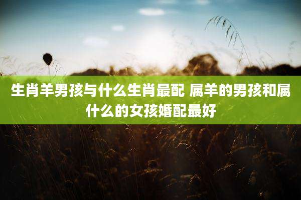 生肖羊男孩与什么生肖最配 属羊的男孩和属什么的女孩婚配最好