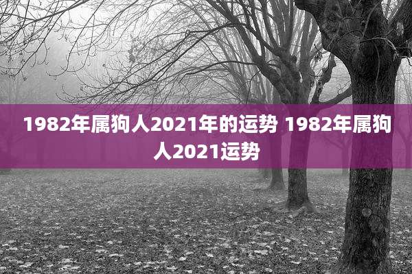 1982年属狗人2021年的运势 1982年属狗人2021运势