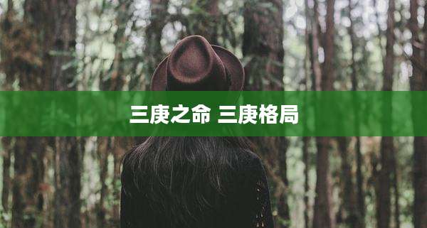 三庚之命 三庚格局