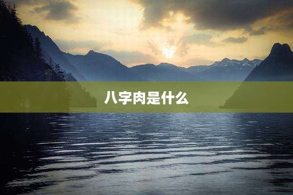 八字肉是什么