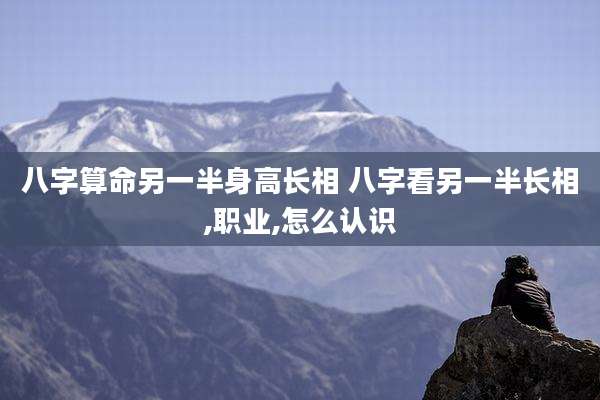八字算命另一半身高长相 八字看另一半长相,职业,怎么认识