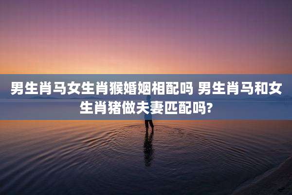 男生肖马女生肖猴婚姻相配吗 男生肖马和女生肖猪做夫妻匹配吗?