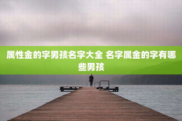 属性金的字男孩名字大全 名字属金的字有哪些男孩