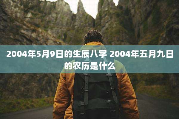 2004年5月9日的生辰八字 2004年五月九日的农历是什么
