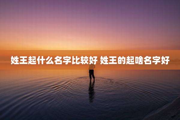 姓王起什么名字比较好 姓王的起啥名字好