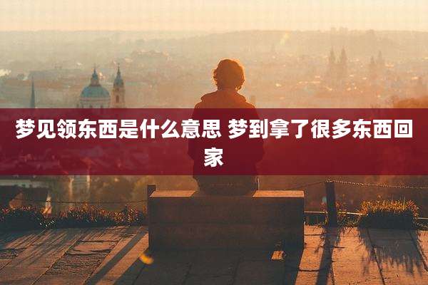 梦见领东西是什么意思 梦到拿了很多东西回家