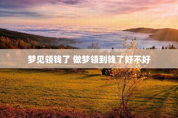 梦见领钱了 做梦领到钱了好不好