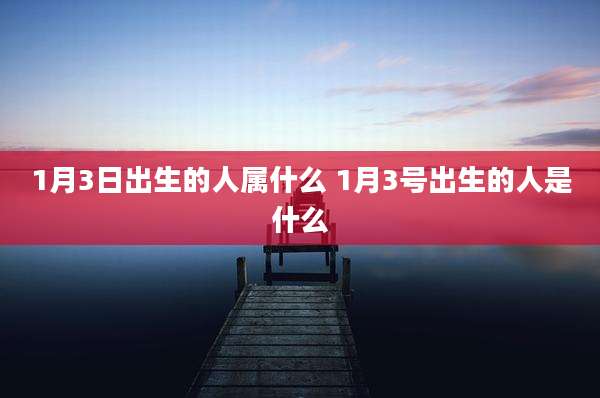 1月3日出生的人属什么 1月3号出生的人是什么