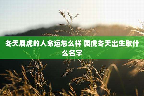 冬天属虎的人命运怎么样 属虎冬天出生取什么名字