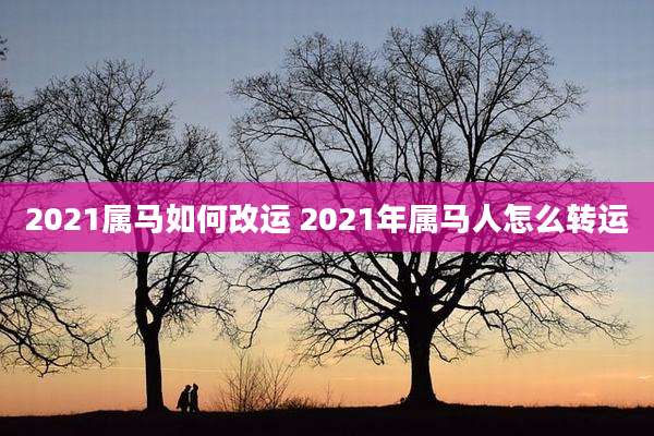 2021属马如何改运 2021年属马人怎么转运
