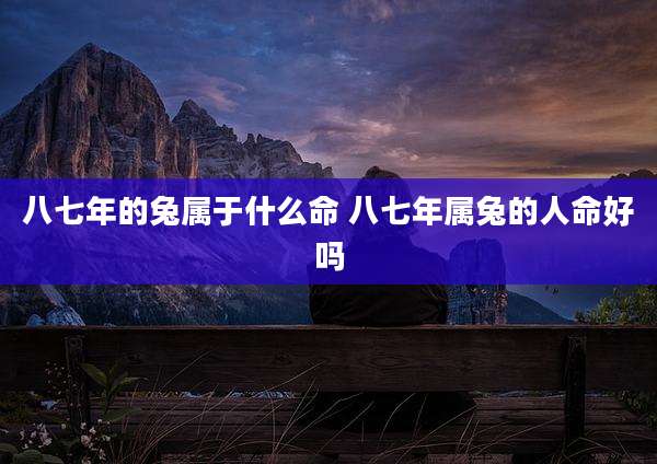 八七年的兔属于什么命 八七年属兔的人命好吗