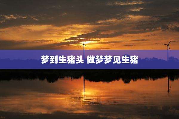 梦到生猪头 做梦梦见生猪