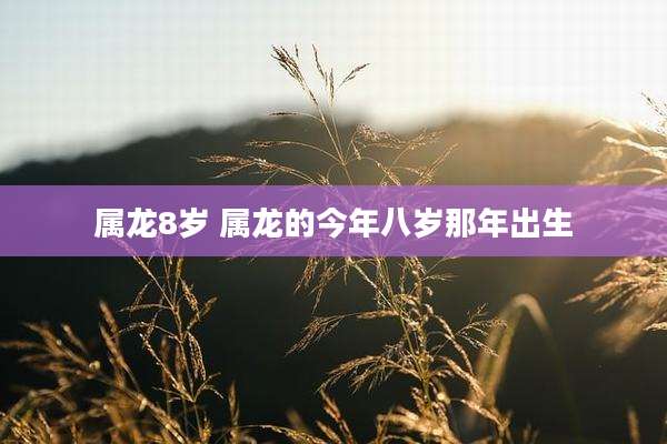 属龙8岁 属龙的今年八岁那年出生