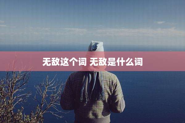 无敌这个词 无敌是什么词