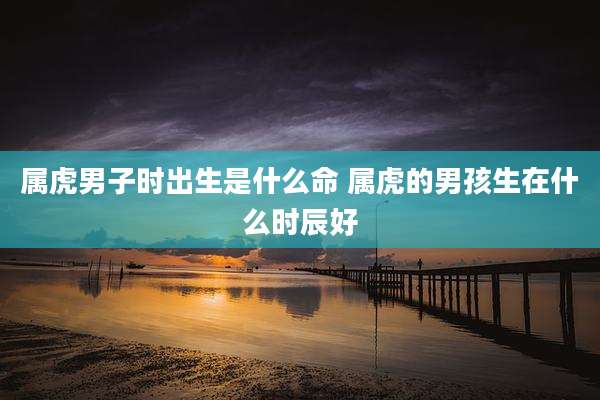 属虎男子时出生是什么命 属虎的男孩生在什么时辰好