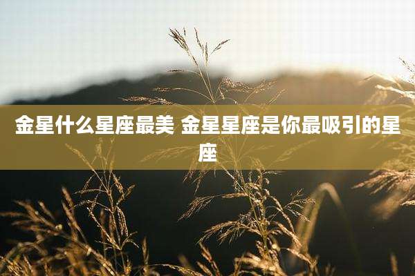 金星什么星座最美 金星星座是你最吸引的星座