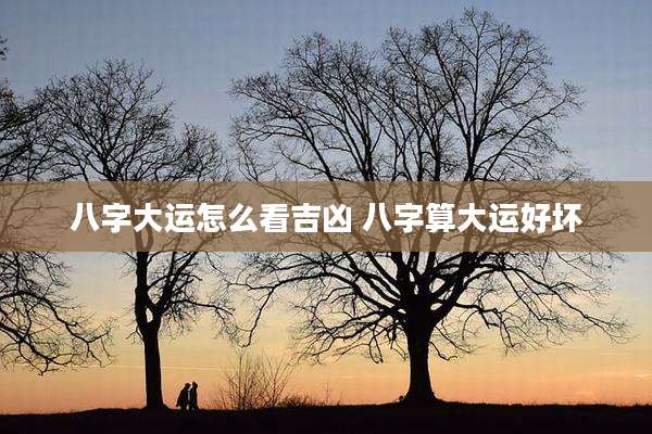 八字大运怎么看吉凶 八字算大运好坏