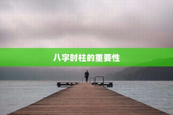 八字时柱的重要性