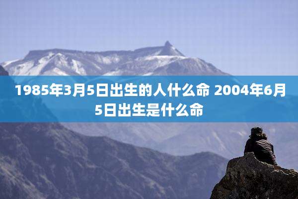 1985年3月5日出生的人什么命 2004年6月5日出生是什么命