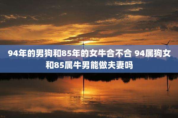 94年的男狗和85年的女牛合不合 94属狗女和85属牛男能做夫妻吗