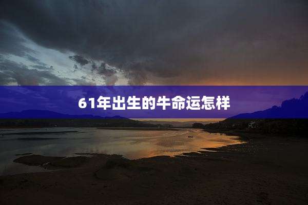 61年出生的牛命运怎样