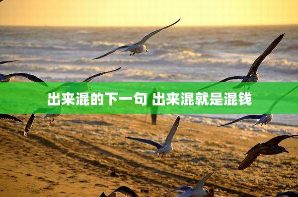 出来混的下一句 出来混就是混钱