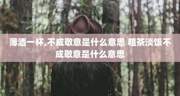 薄酒一杯,不成敬意是什么意思 粗茶淡饭不成敬意是什么意思