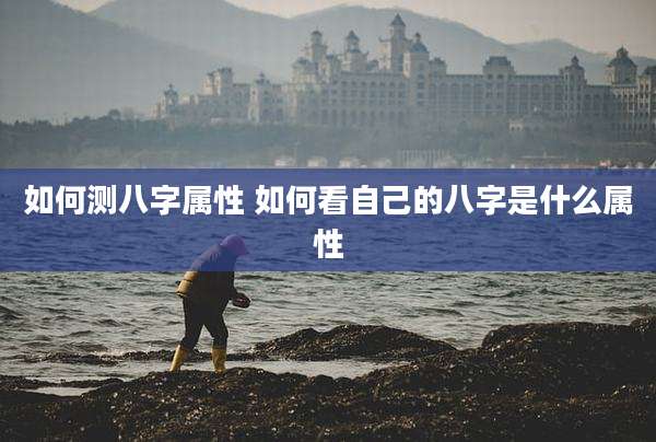 如何测八字属性 如何看自己的八字是什么属性