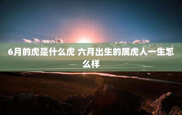 6月的虎是什么虎 六月出生的属虎人一生怎么样