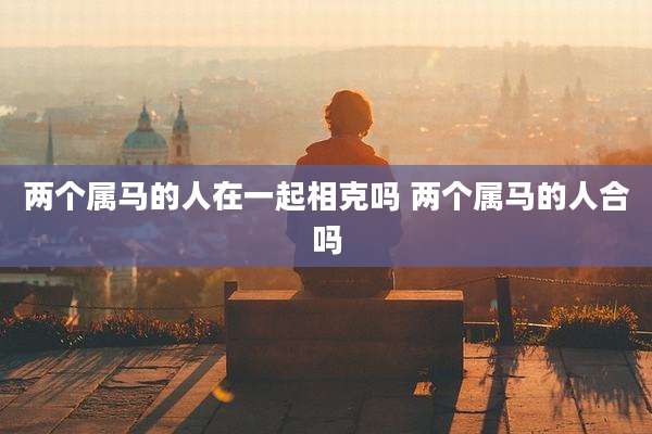 两个属马的人在一起相克吗 两个属马的人合吗