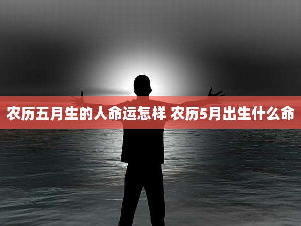 农历五月生的人命运怎样 农历5月出生什么命