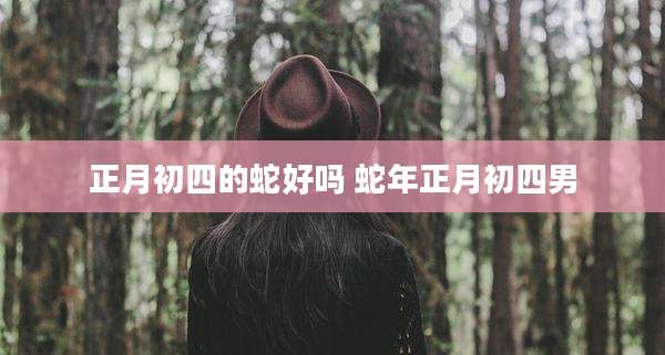 正月初四的蛇好吗 蛇年正月初四男